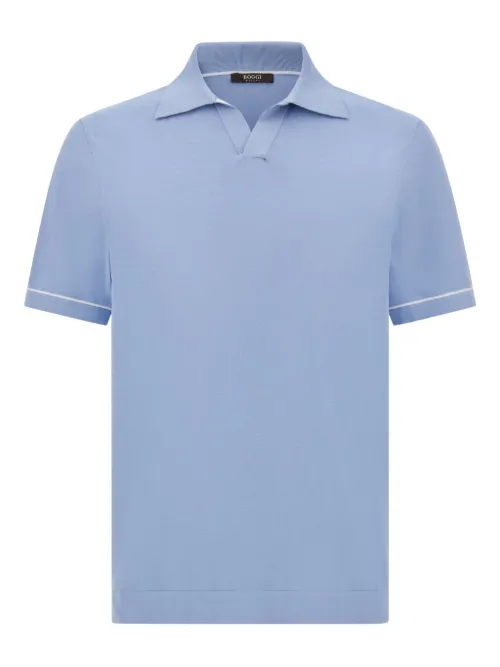 Polo fin en coton - Boggi Milano - Modalova