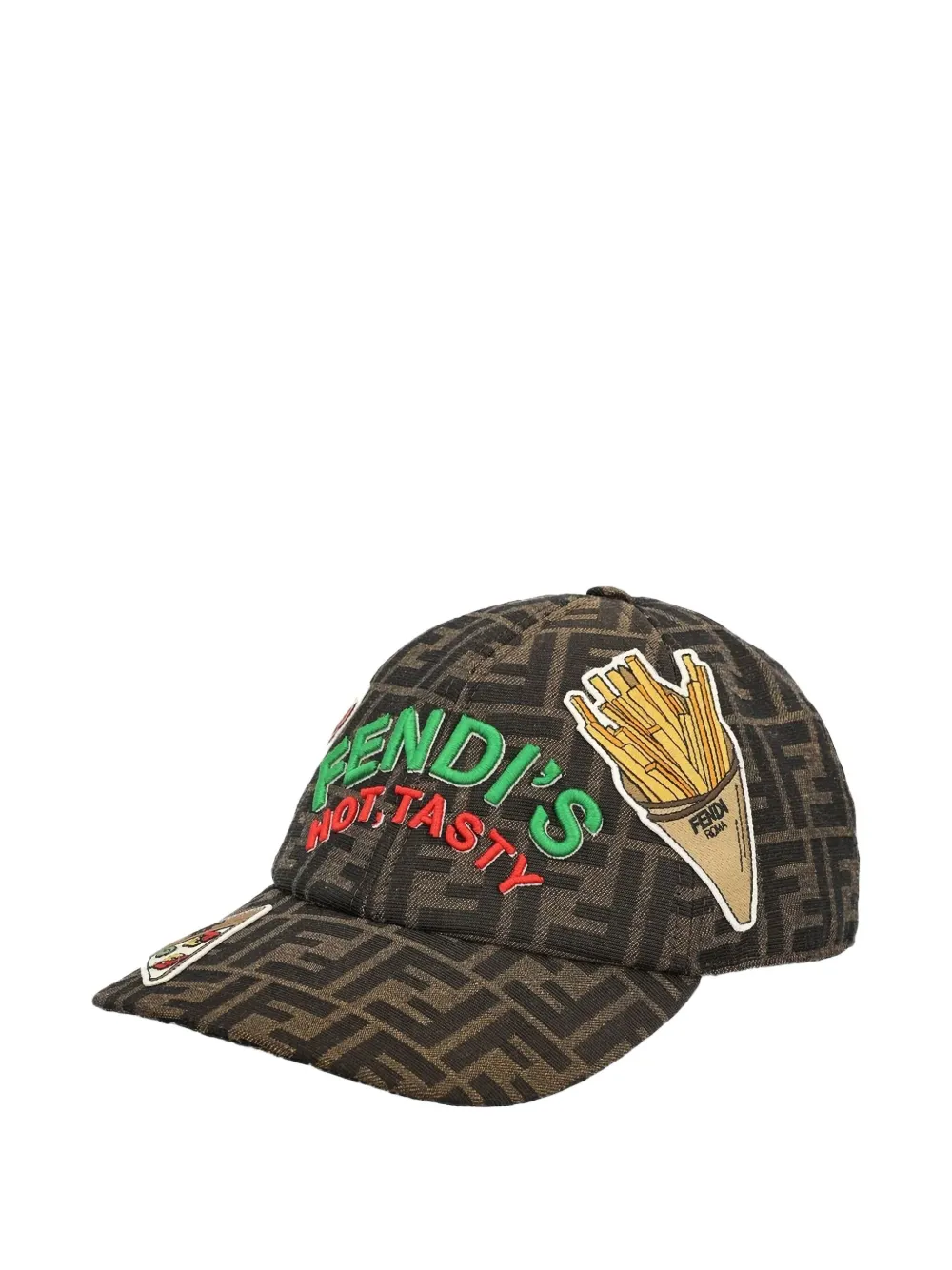 FENDI FF jacquard embroidered baseball cap - Bruin