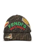 FENDI FF jacquard embroidered baseball cap - Brown