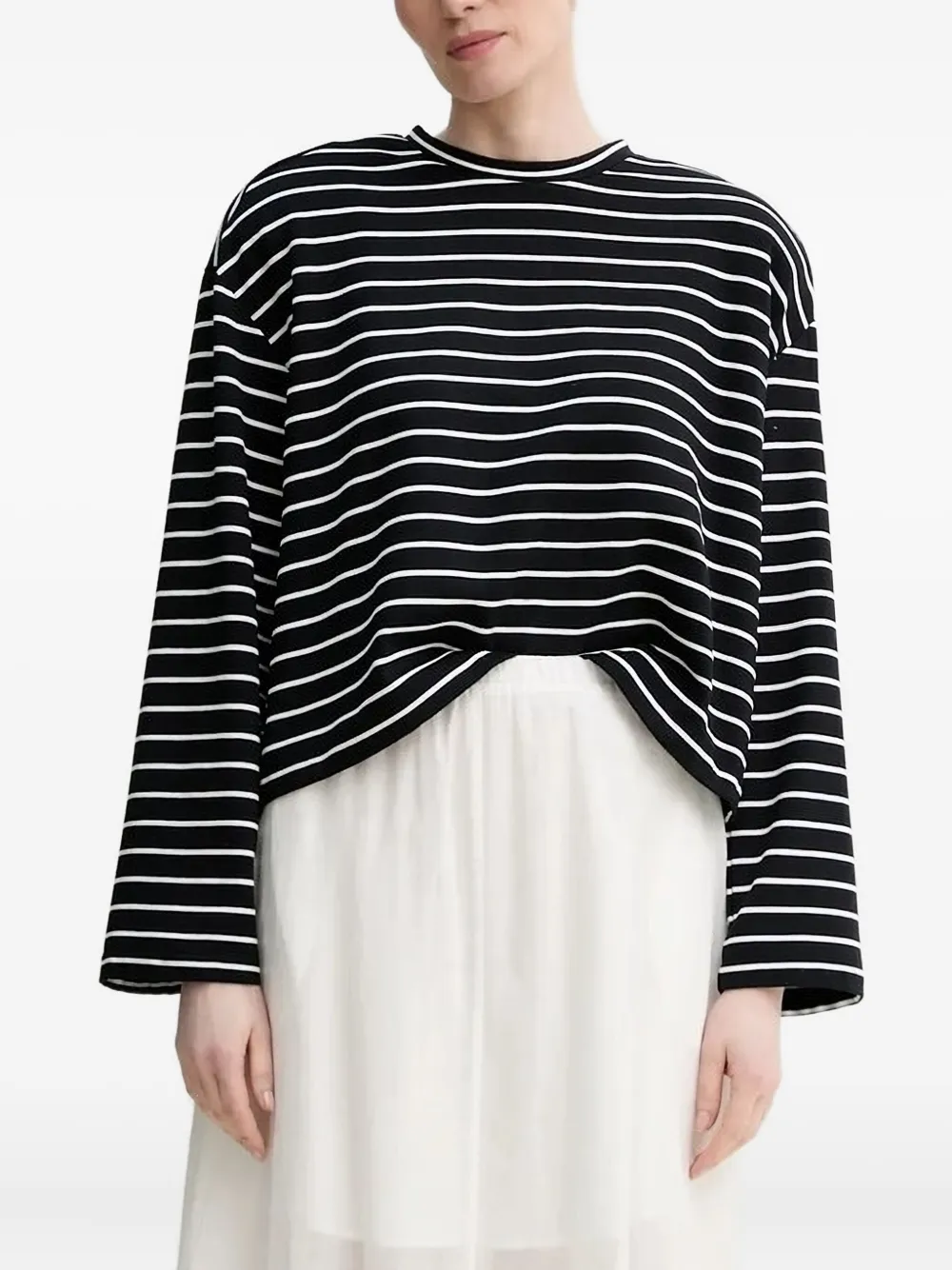 Gestuz striped long-sleeve top Zwart