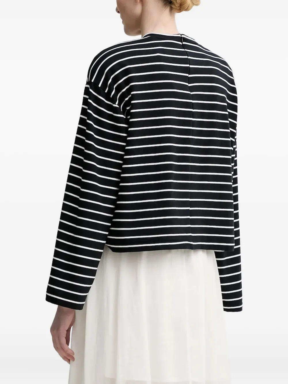 Gestuz striped long-sleeve top Zwart