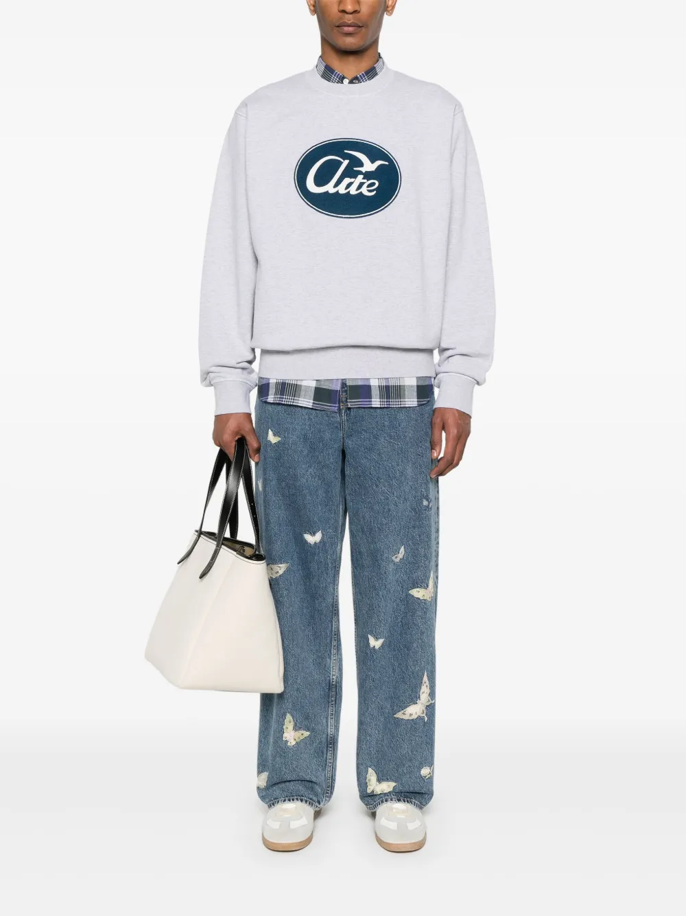 Arte Antwerp Sweater met logo Grijs