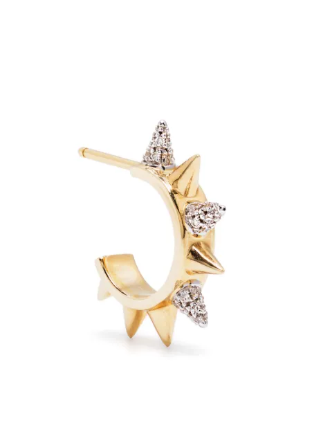 Rainbow K 18K yellow gold Peak diamond hoop earring