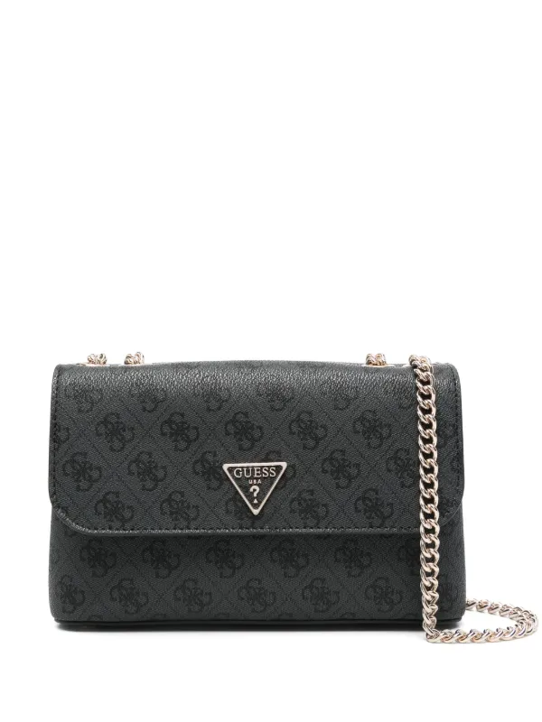 ゲス【GUESS】 ショルダーバッグ ミニボストンバッグ 総柄 グレー系 