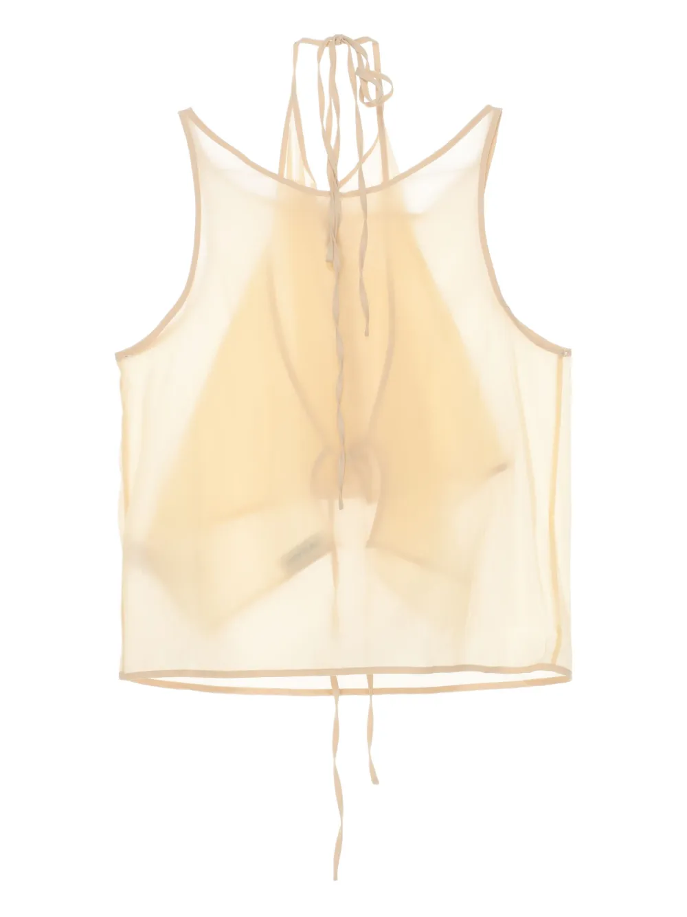 Low Classic Doorzichtige top Beige