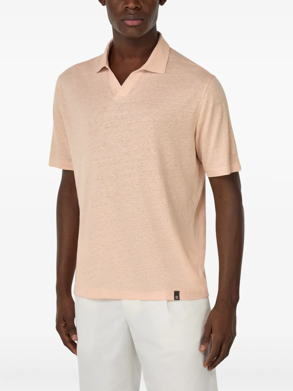 Boggi Milano Poloshirt met gemêleerd effect Roze