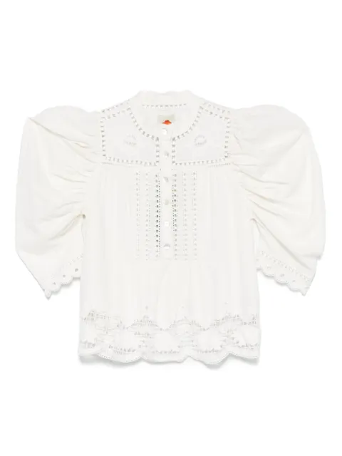 FARM Rio blusa con bordado floral