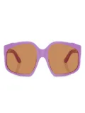 Miu Miu Eyewear geometric-frame sunglasses - Purple