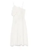 FARM Rio floral-appliqué midi dress - White