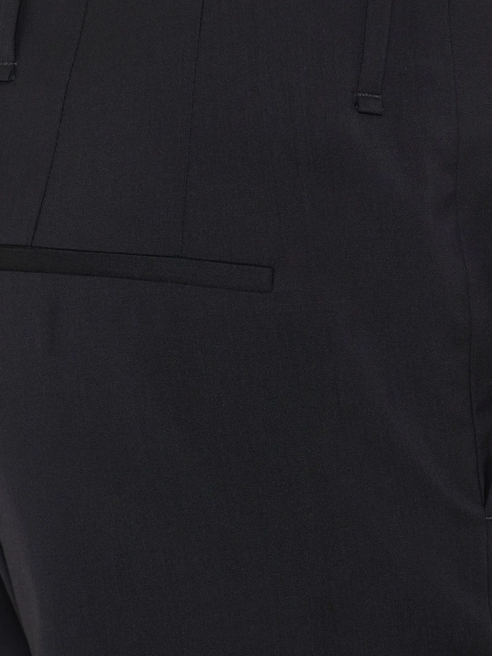 Fendi Wool Pressed-crease Trousers In Blue