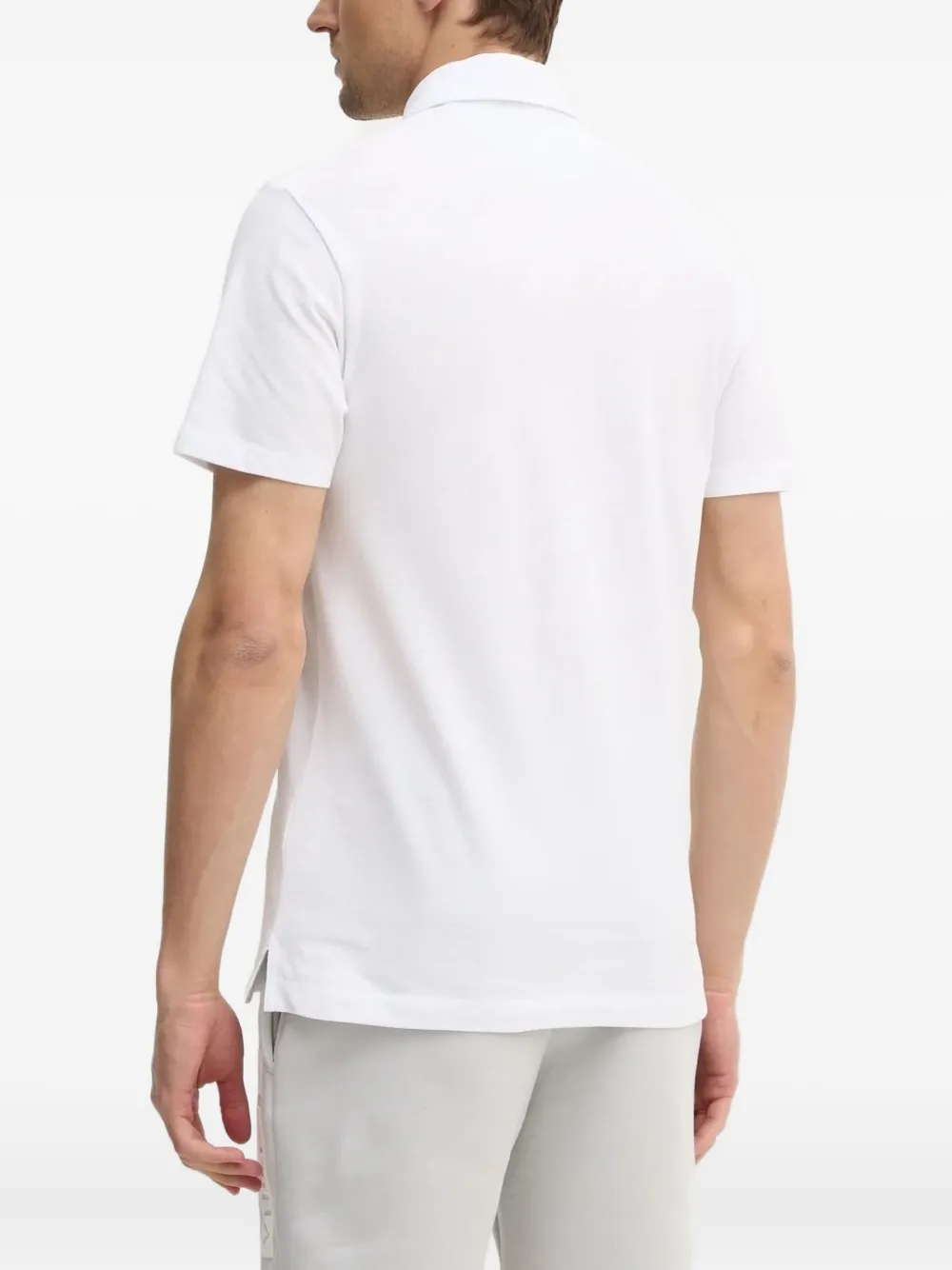 Hackett Poloshirt met geborduurd logo Wit