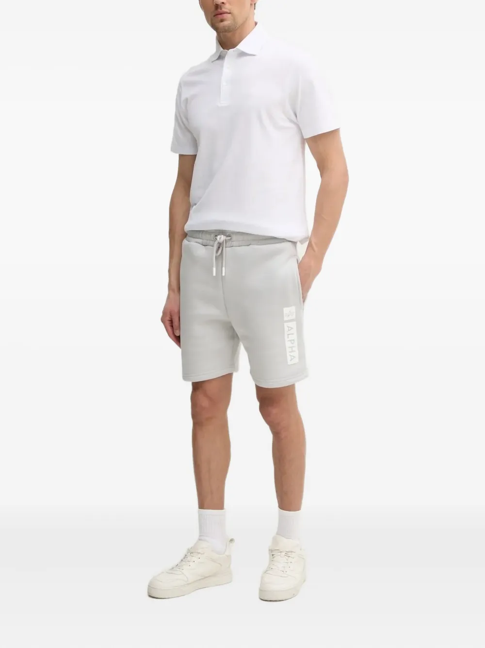 Hackett Poloshirt met geborduurd logo Wit