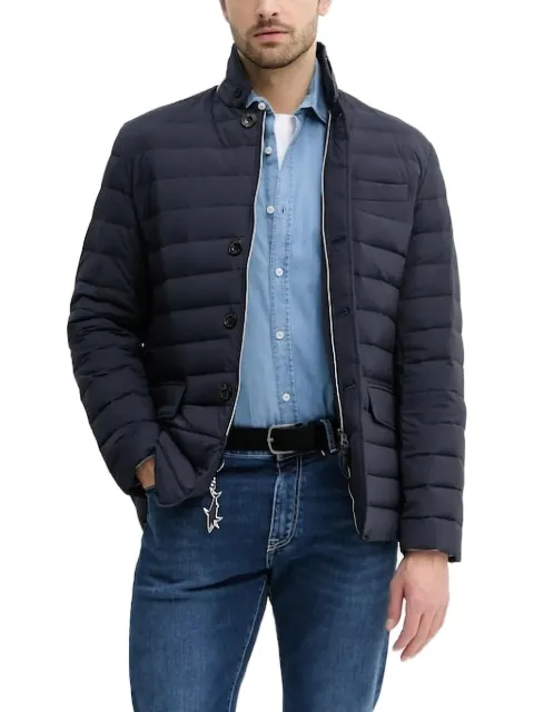 Hackett quilted button-fastening jacket