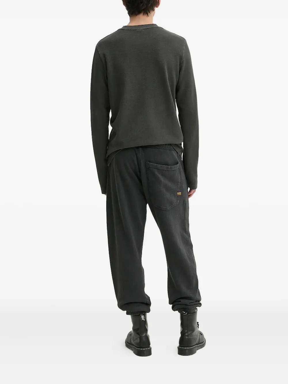 G-Star RAW Bend 3D logo-patch drawstring trousers - Zwart