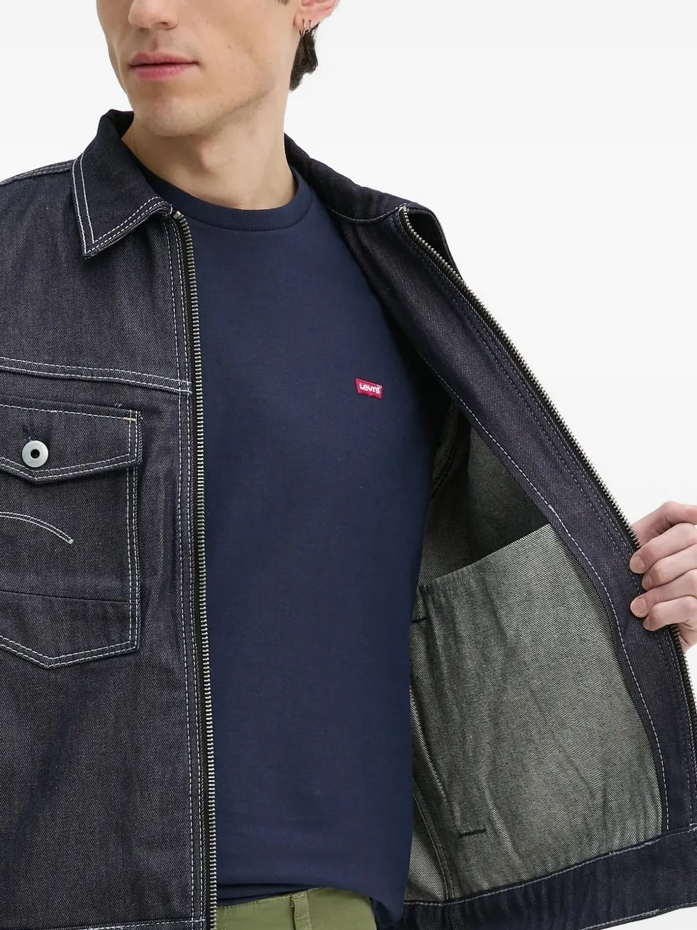 G-Star RAW Denim jack Blauw
