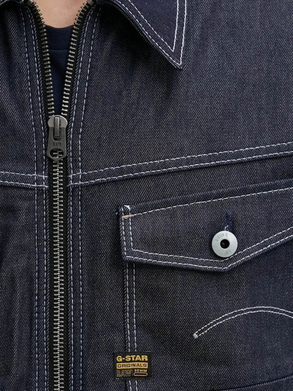 G-Star RAW Denim jack Blauw
