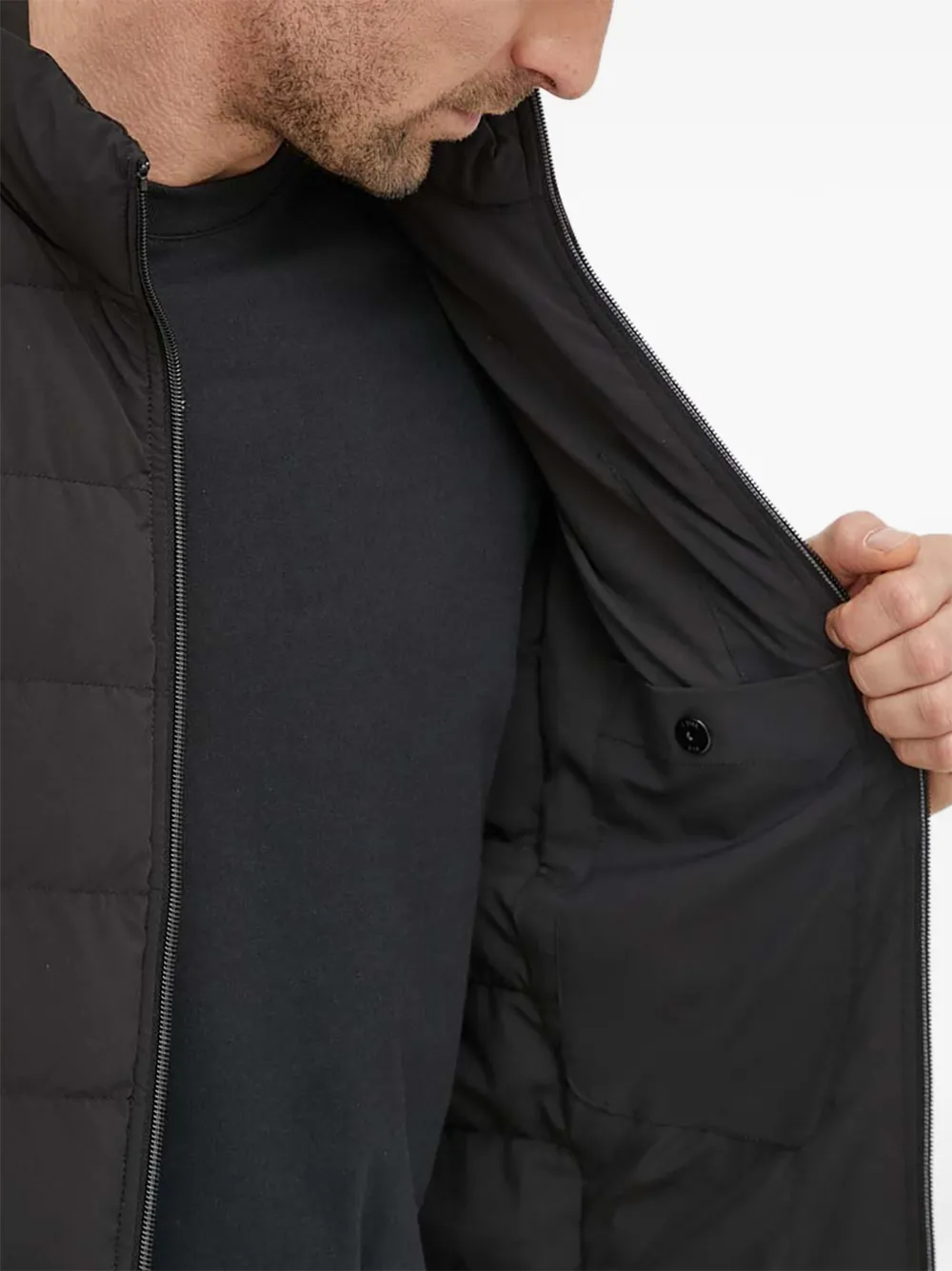 G-star Raw Foundation Liner Quilted Zip-front Vest In Black