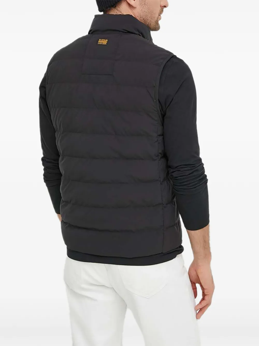 G-star Raw Foundation Liner Quilted Zip-front Vest In Black