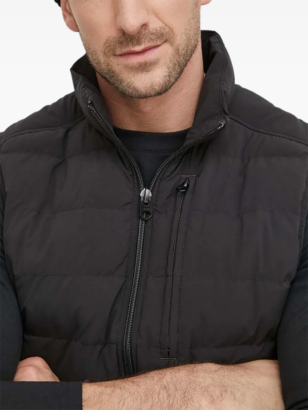 G-star Raw Foundation Liner Quilted Zip-front Vest In Black