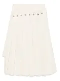 Rokh double layered pleated skirt - White