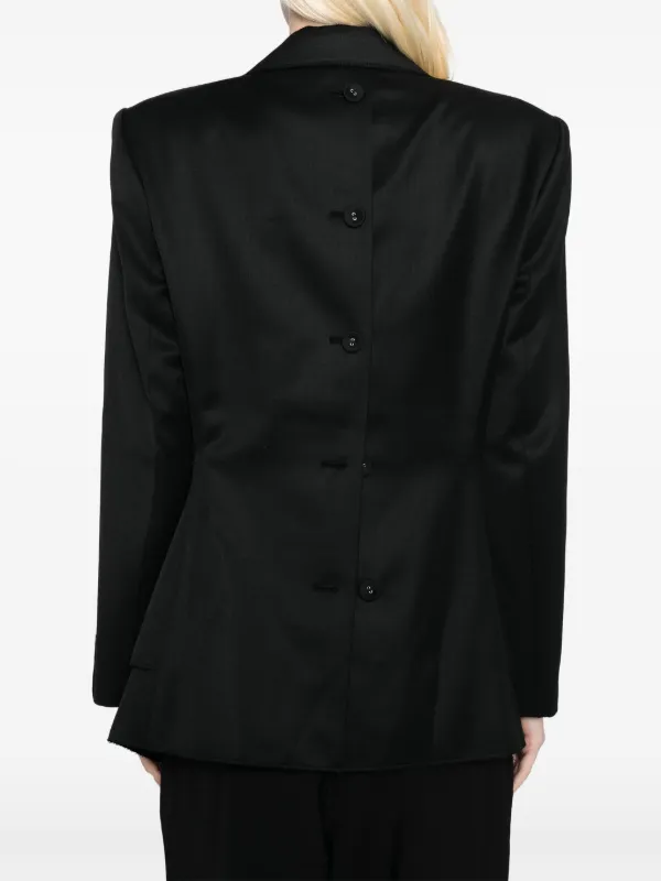 Rokh Double Layered Blazer | Black | FARFETCH CA
