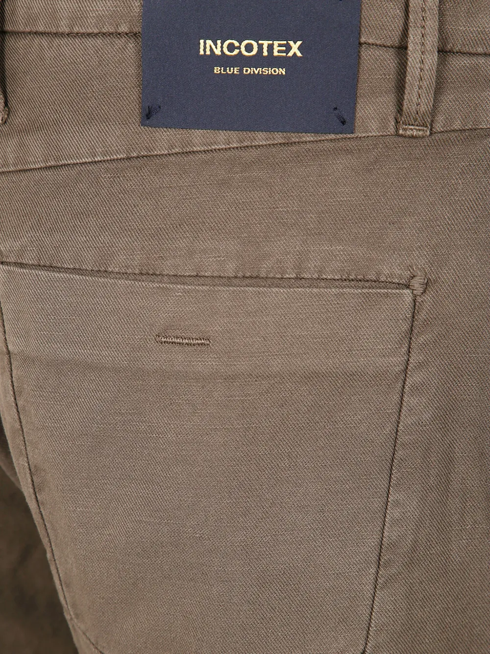 Incotex Broek met logopatch Bruin