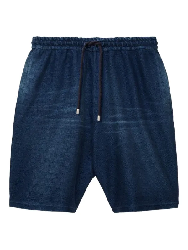 【送料&関税込】Loewe Stretch Leather And Fabric Shorts Swim shorts in technical shell Blue - LOEWE