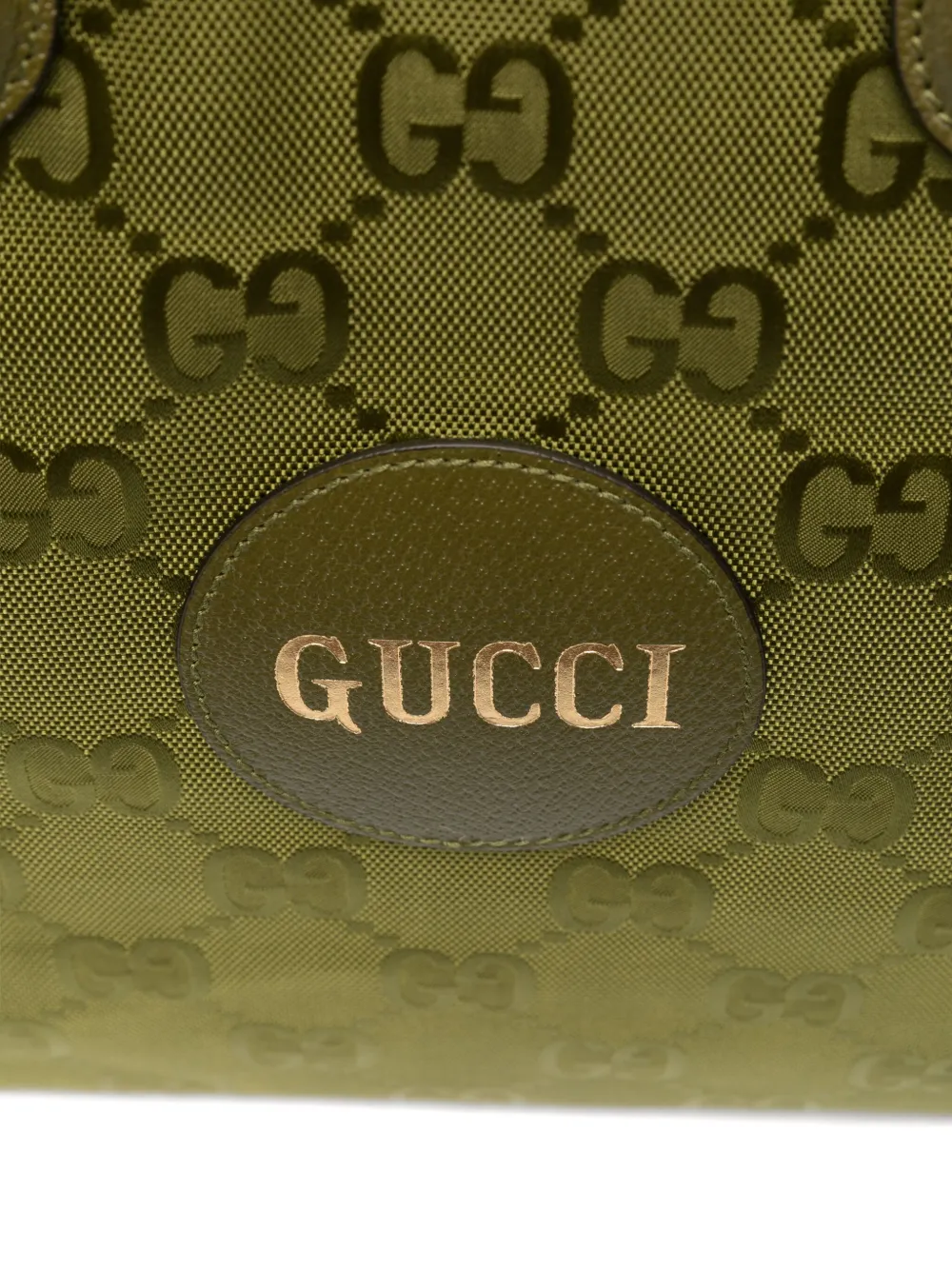 Pre-owned Gucci 2020s Gg Pattern Tote Bag In Green