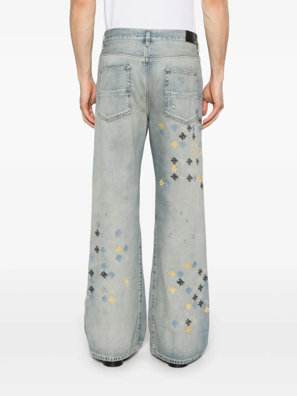 AMIRI MA Quad jeans met borduurwerk Blauw