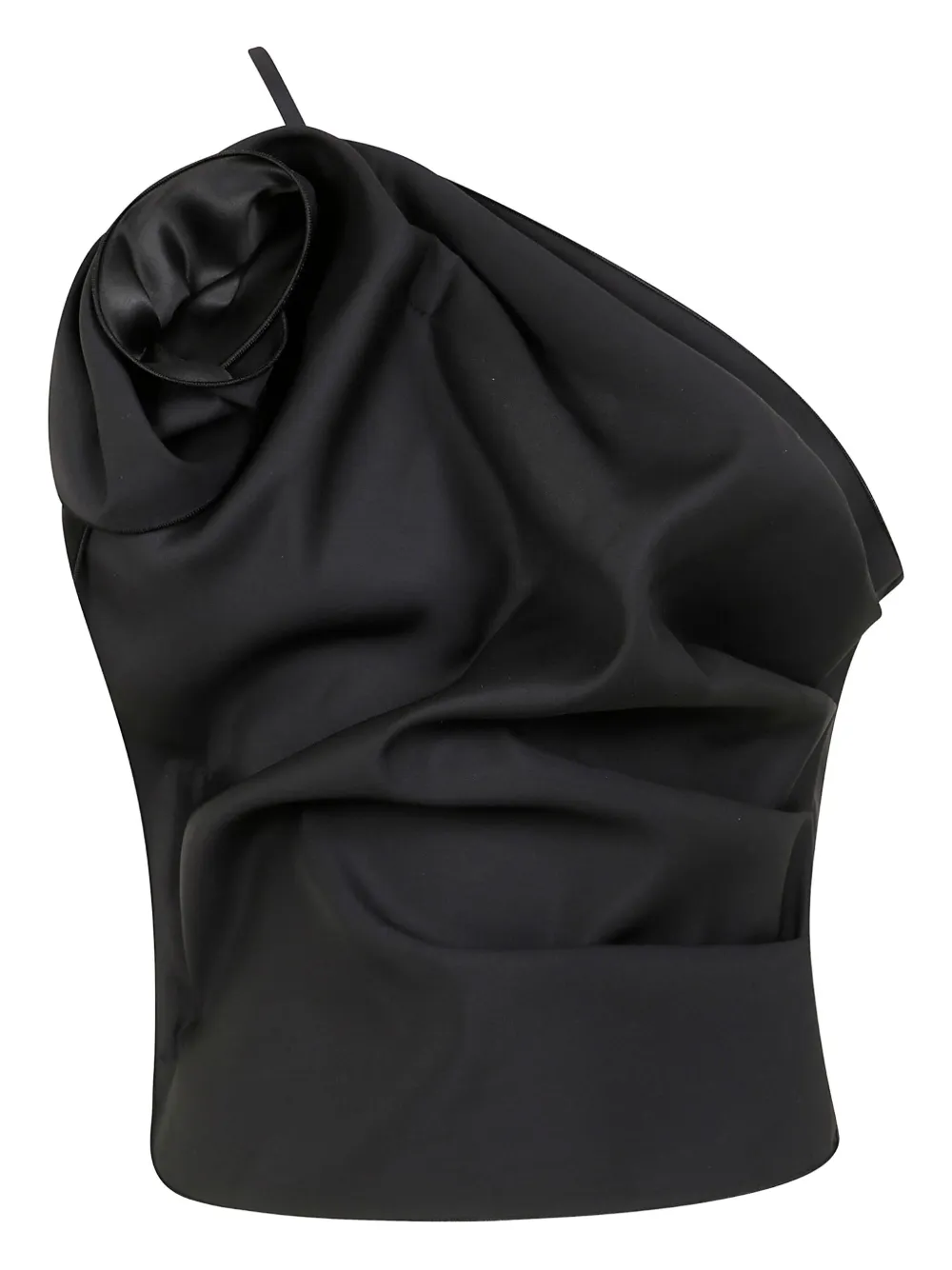 Magda Butrym top drapeado con diseño asimétrico | negro | Image 1
