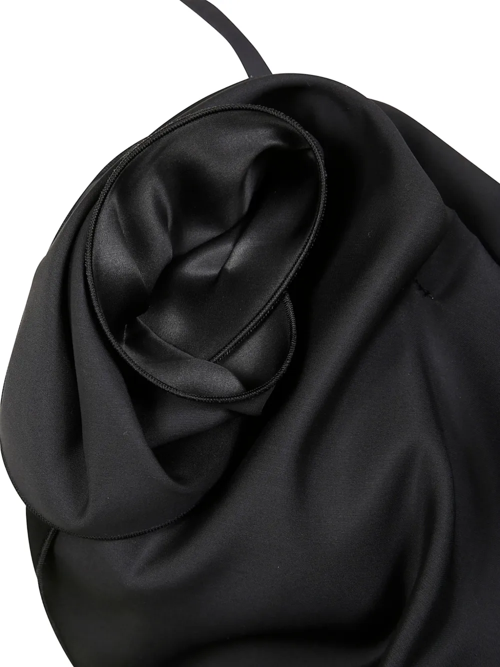 Magda Butrym Asymmetrische gedrapeerde top Zwart
