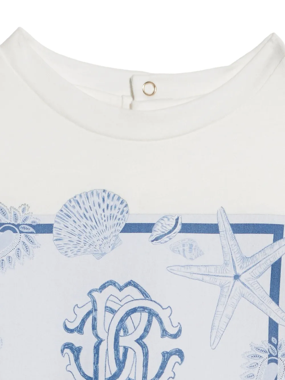 Roberto Cavalli Junior T-shirt met Marine-print Wit