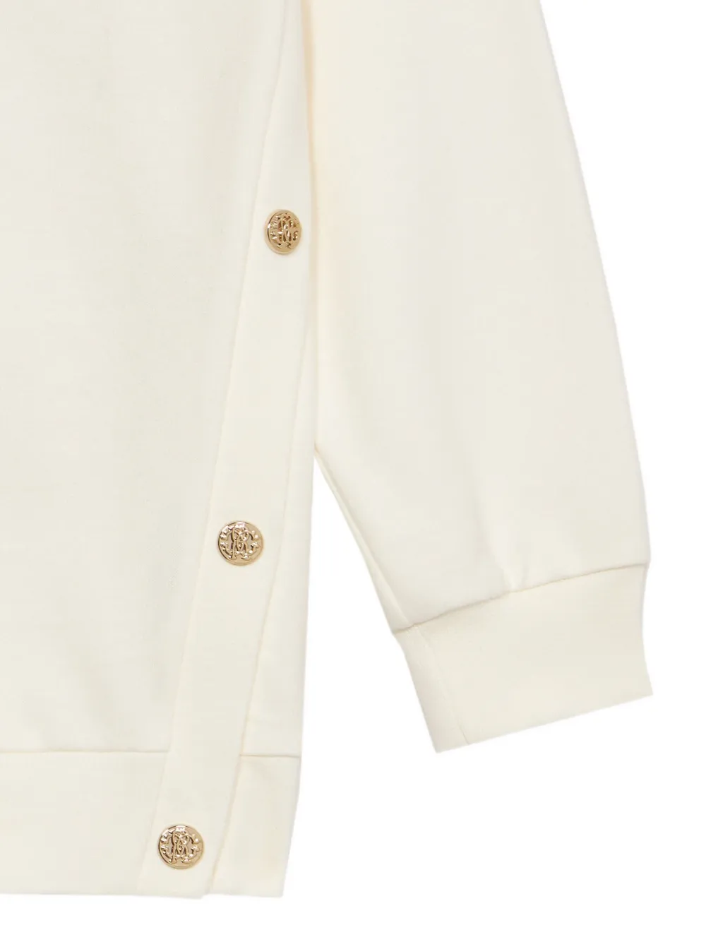 Roberto Cavalli Junior Logo-embroidered Hoodie In White