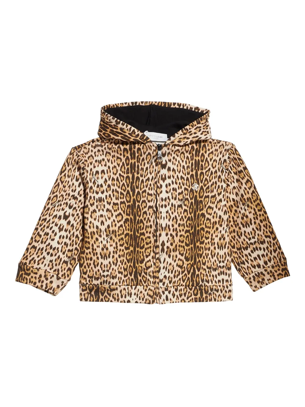 Roberto Cavalli Junior Hoodie met jaguarprint Bruin