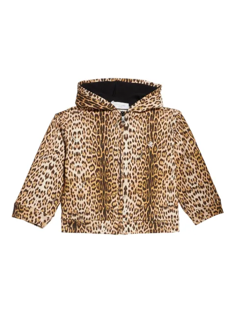 Roberto Cavalli Junior Moletom capuz com estampa onça