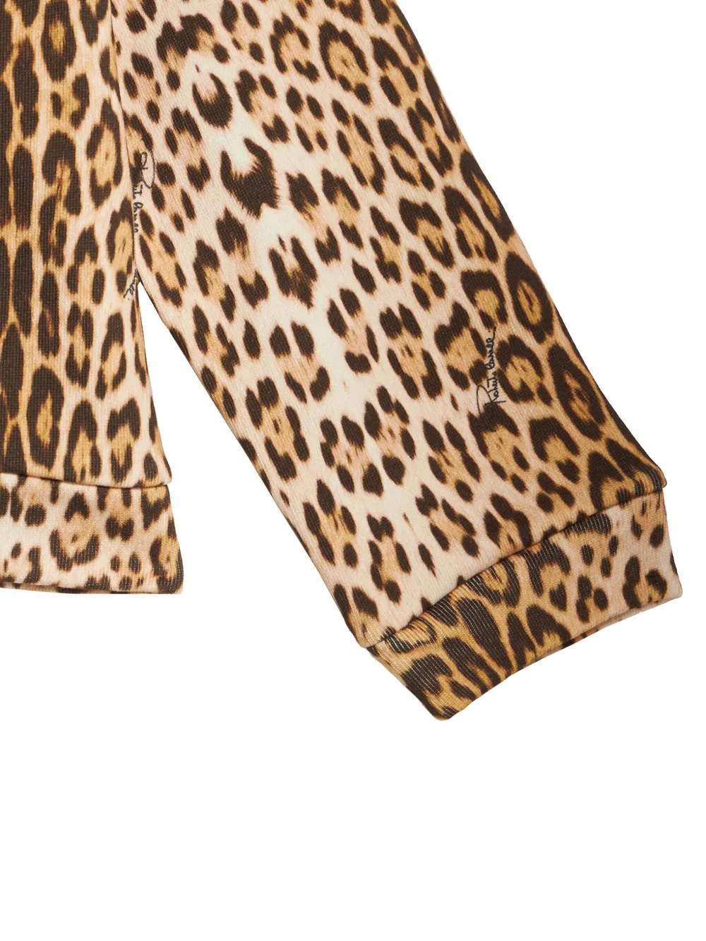 Roberto Cavalli Junior Hoodie met jaguarprint Bruin