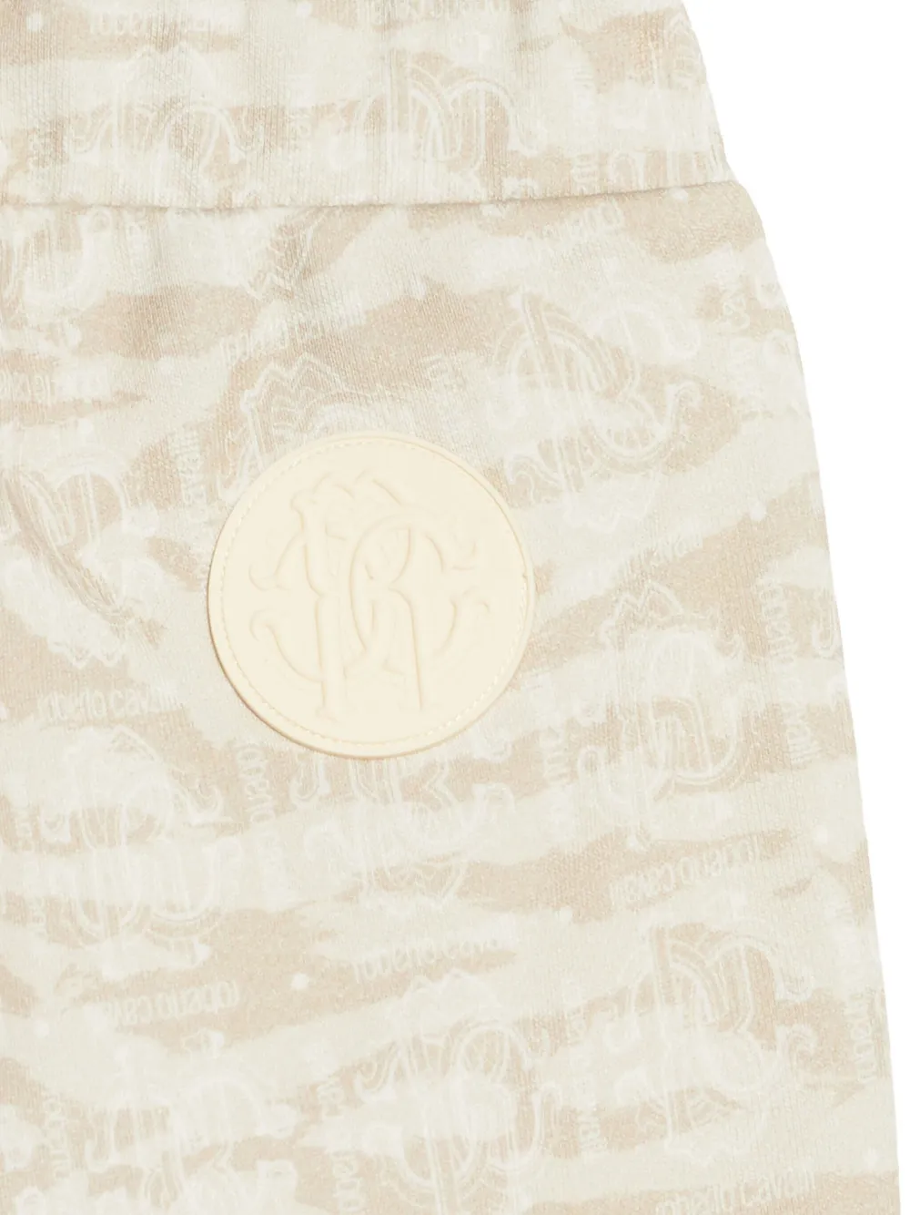 Roberto Cavalli Junior Trainingsbroek met tijgerprint Beige