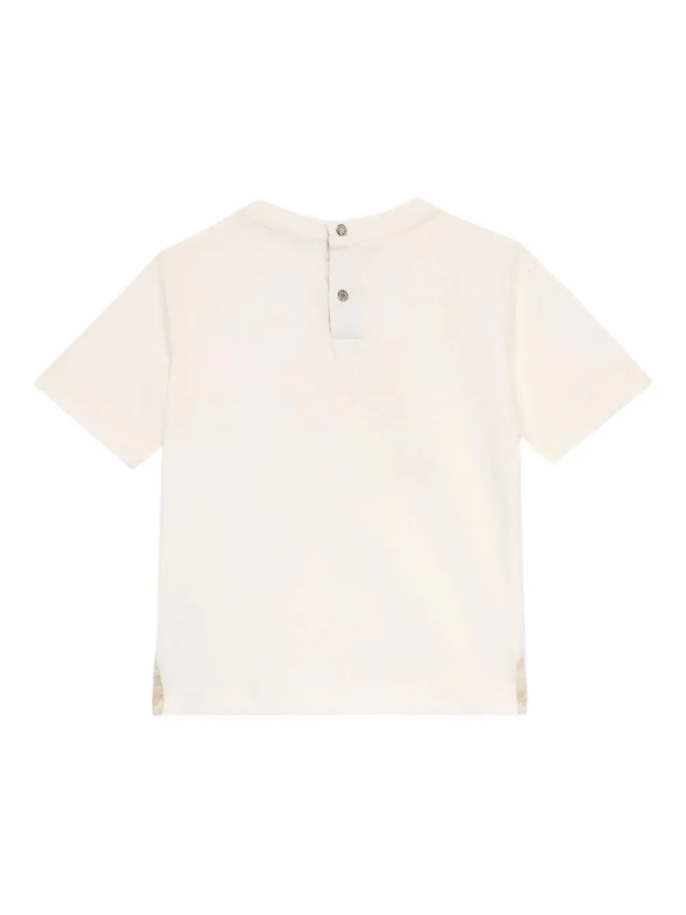 Roberto Cavalli Junior T-shirt met geborduurd logo Beige