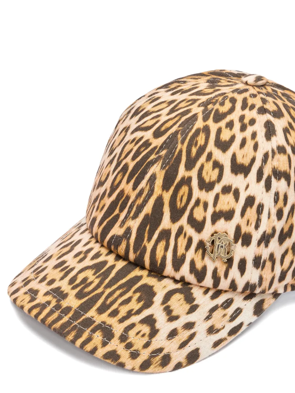 Shop Roberto Cavalli Junior Jaguar-print Baseball Cap In Brown