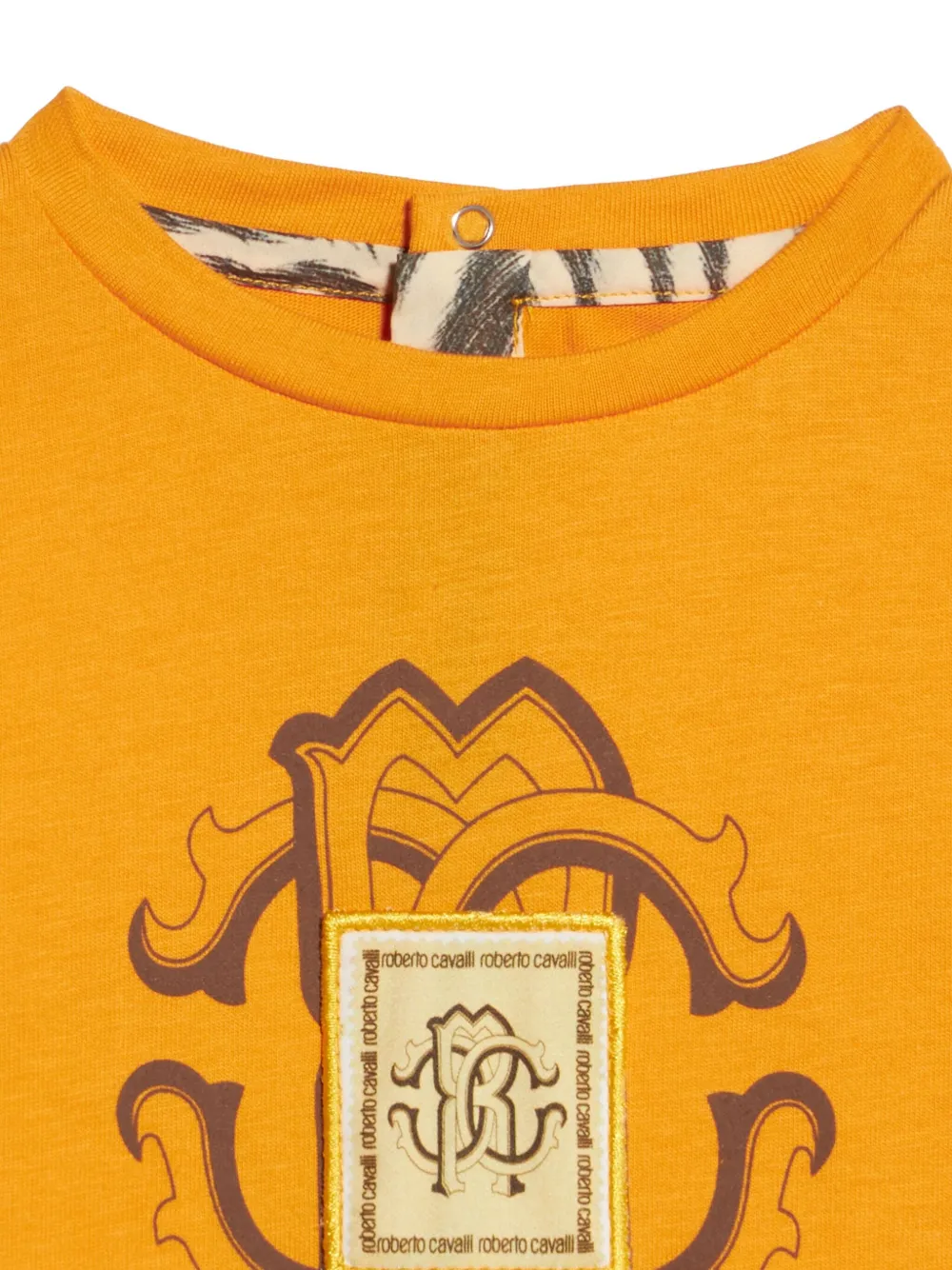 Roberto Cavalli Junior Safari Edition T-shirt met grafische print Oranje