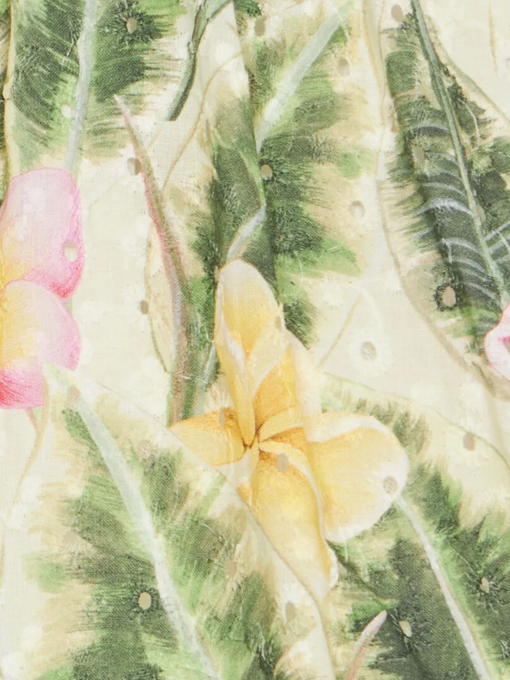 Roberto Cavalli Junior Floral Cutwork jurk Groen