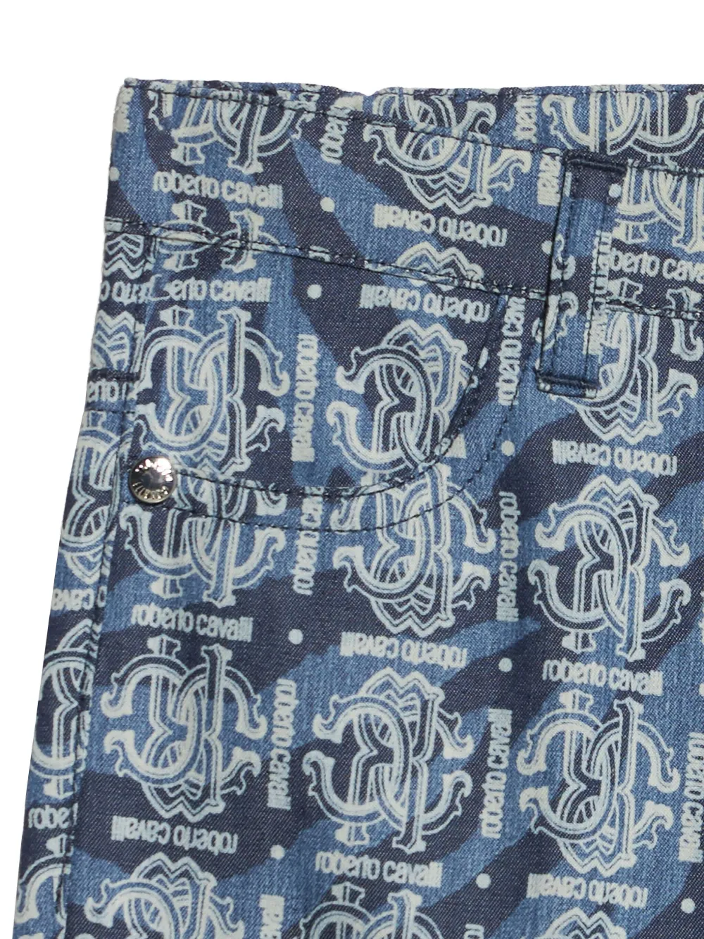 Roberto Cavalli Junior Shorts met print Blauw