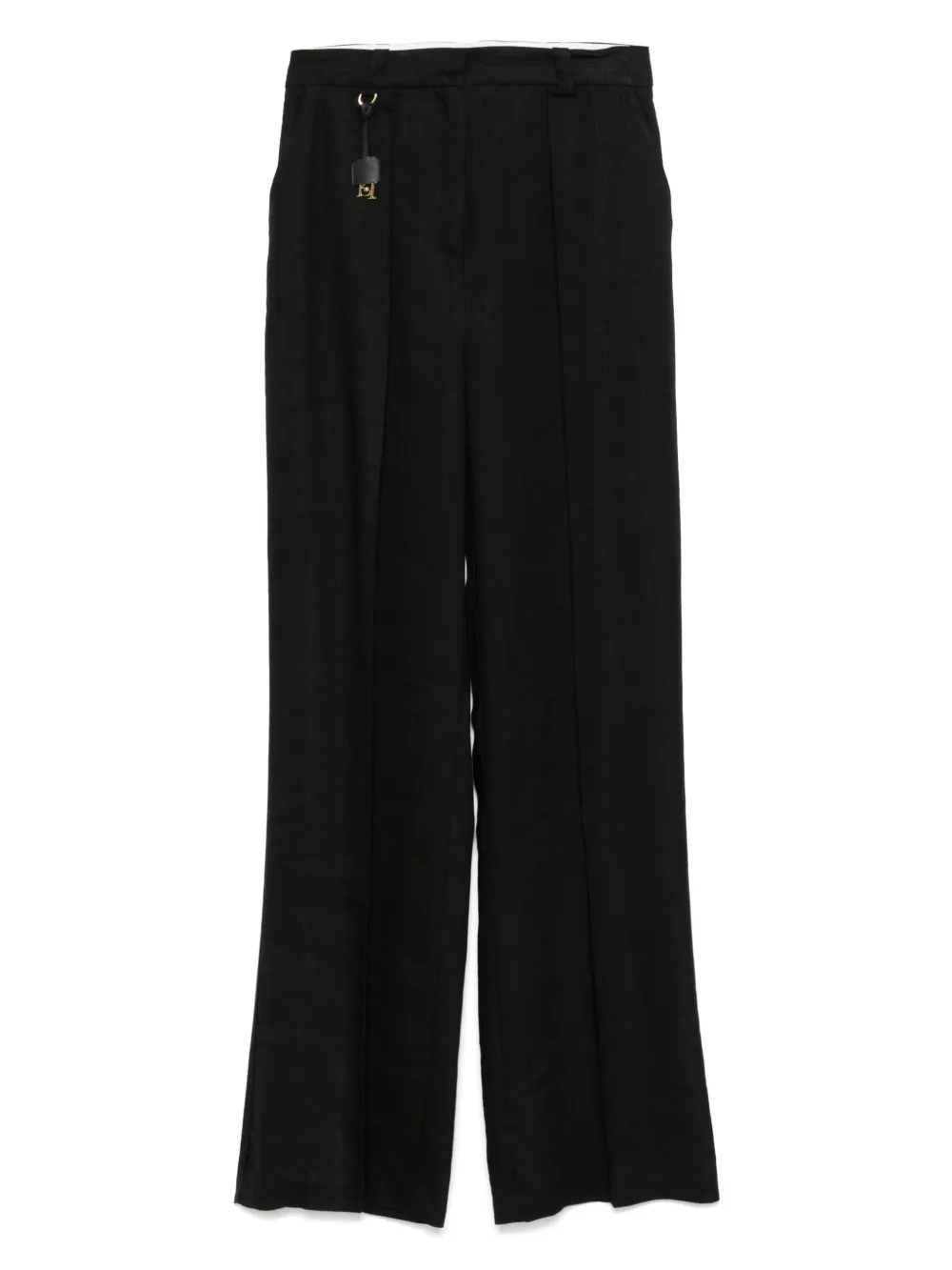 Elisabetta Franchi logo-charm trousers | Black | Image 1