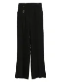 Elisabetta Franchi logo-charm trousers - Black