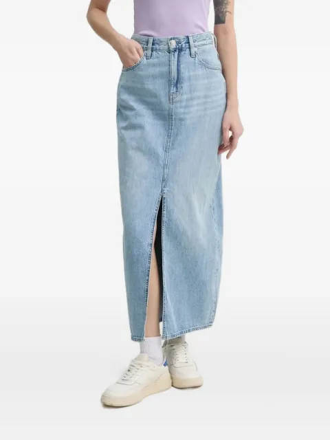 G-Star RAW denim centre-split midi straight skirt
