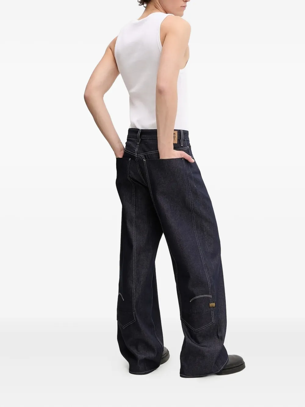G-Star RAW Long Pocket contrast-stitching jeans - Blauw
