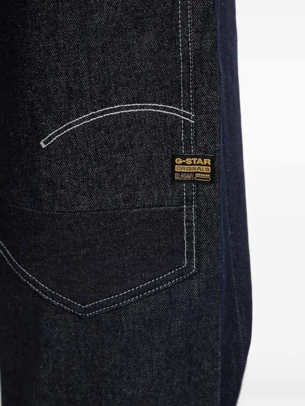 G-Star RAW Jeans Long Pocket Con Cuciture a Contrasto Blu