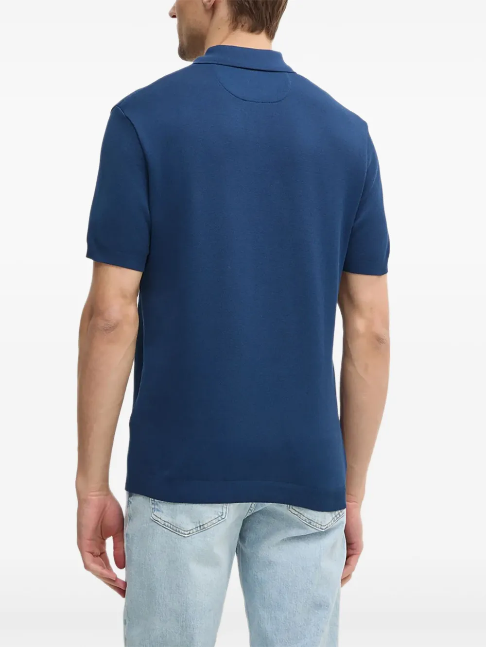 Hackett Poloshirt met knopen en korte mouwen - Blauw
