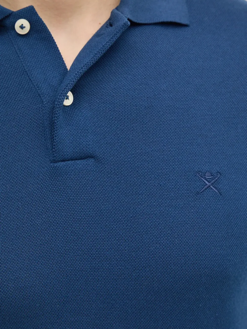 Hackett Poloshirt met knopen en korte mouwen Blauw