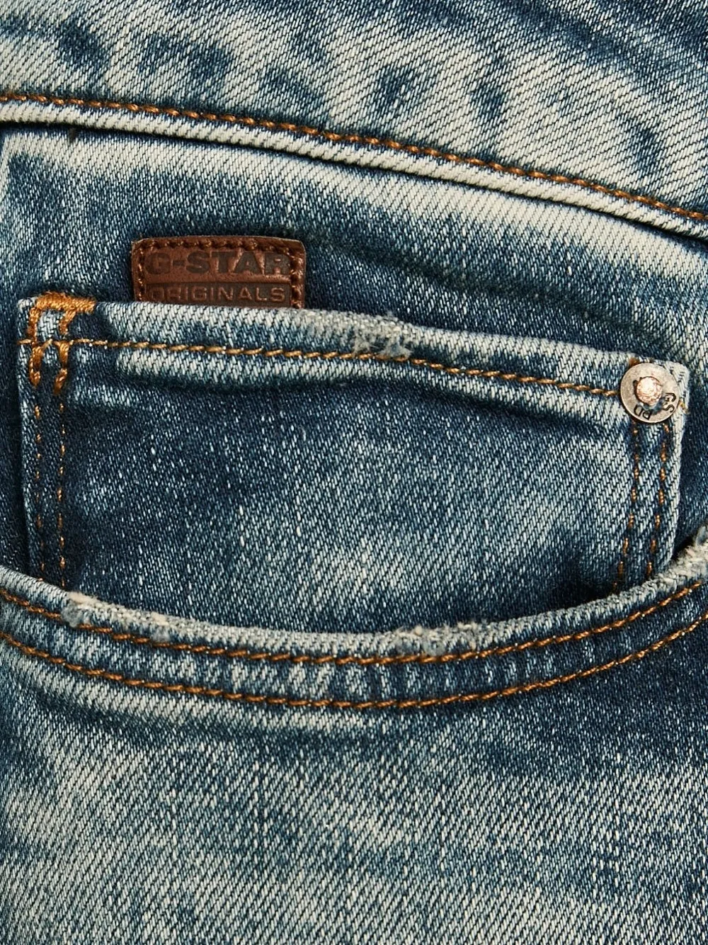 G-Star RAW faded-wash straight-leg jeans Blauw